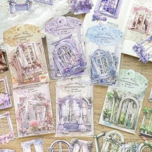 Floral Window Themed Journal Hard Paper Packs