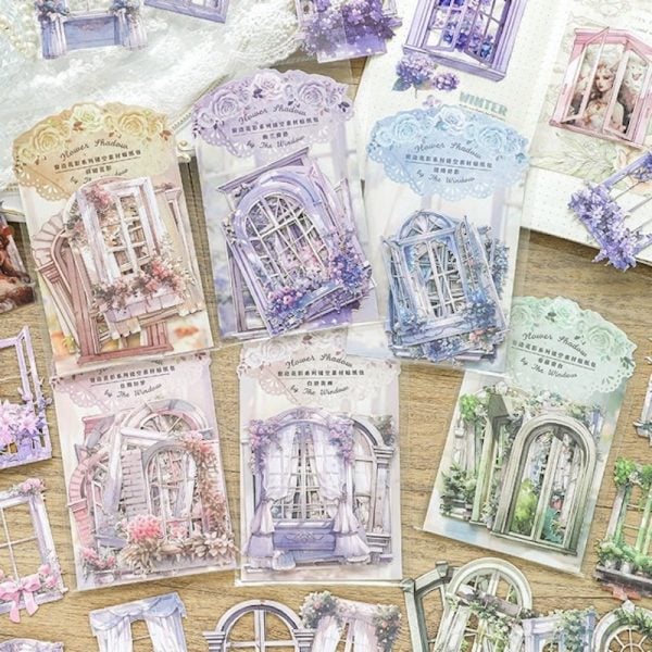 Floral Window Themed Journal Hard Paper Packs