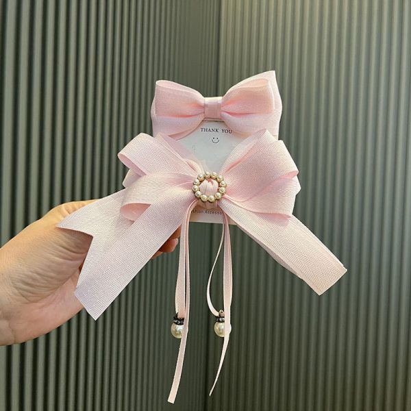Pearl Pink Little and Big Bow