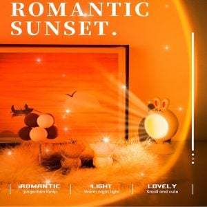 Rabbit Sunset Projection Night Light