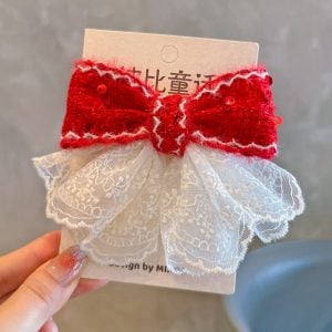 Red Fairy Lace Bow