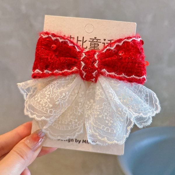 Red Fairy Lace Bow