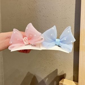 Soft Organza Pearl Bow