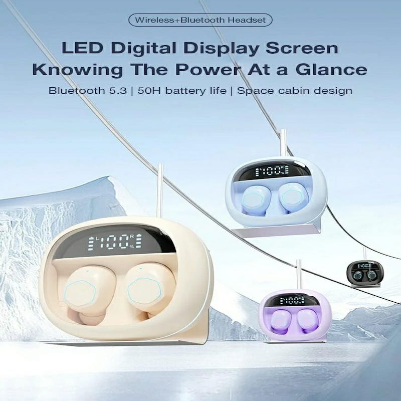 TWS Premium Quality LED Screen Earbuds