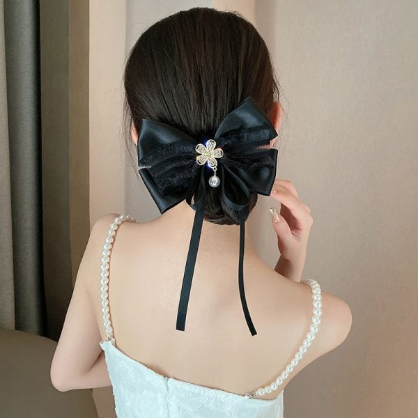 Luxury Tassel Bow Black