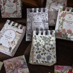 Vintage Floral Themed Mini Sticker Book