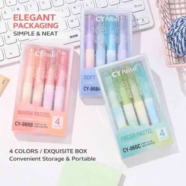 Neon Vision Eye Care Soft Tip Highlighter Set 4pcs