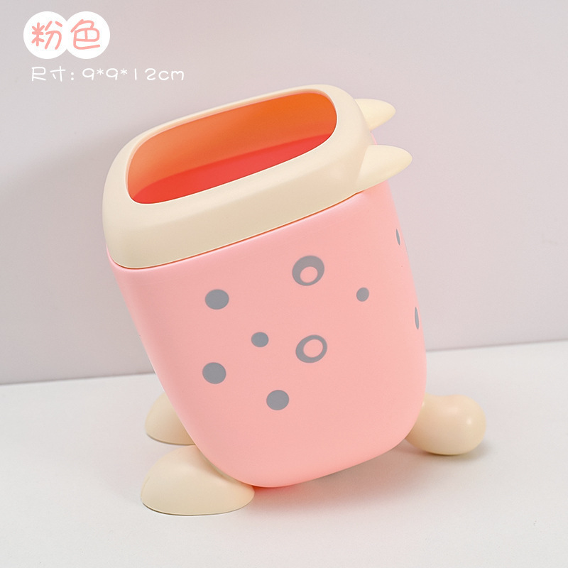 Creative Cartoon Leopard Pen Holder pink