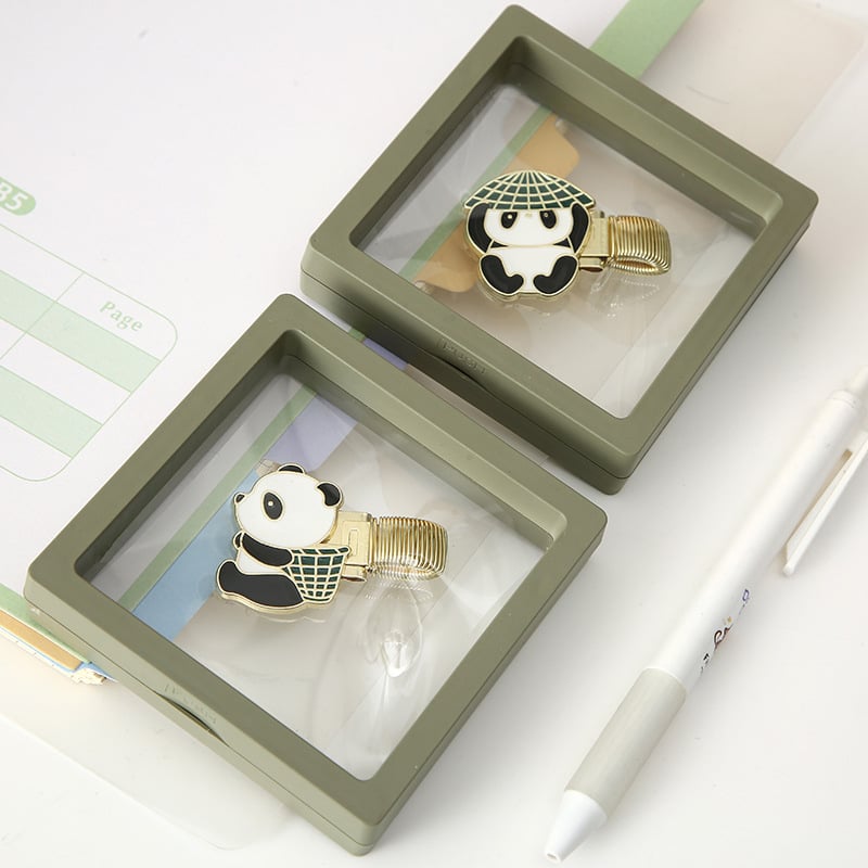 Cute Panda Metal Pen Clip and Bookmark detail
