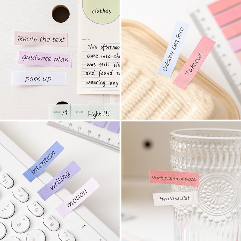 200 Pcs Morandi Index Sticky Notes - Image 3