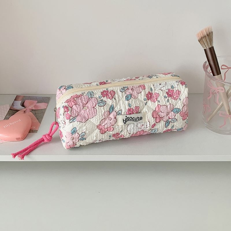 Cartoon Themed High Quality Large Pencil Pouch white
