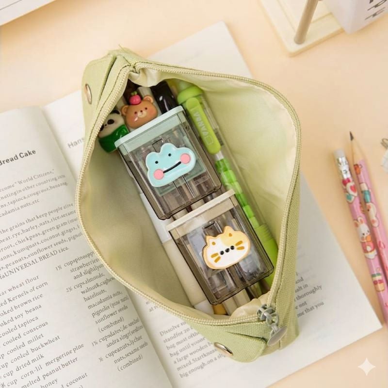 Cute Cartoon Double-Hole Pencil Sharpener - Image 2