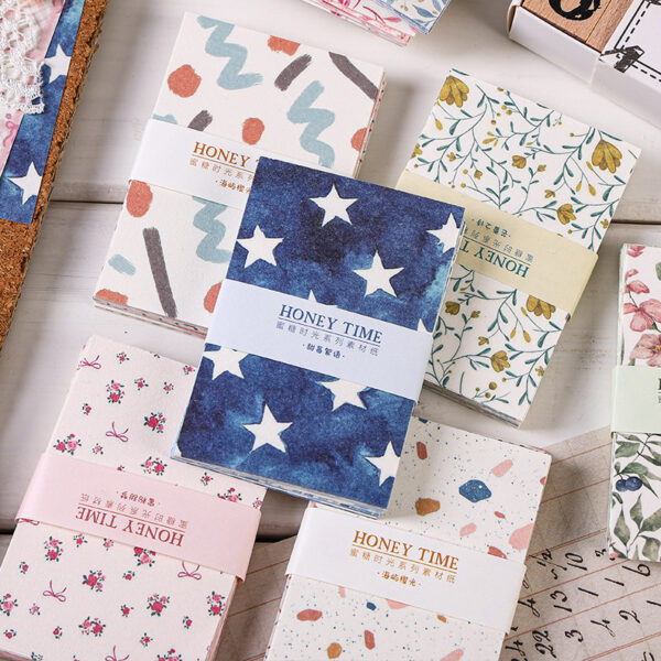 50 Sheets Vintage Decorational Background Paper