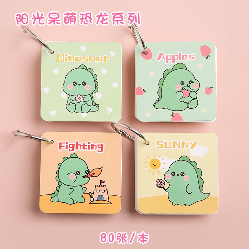 Cute Cartoon Ring Mini Notebook dinosaur