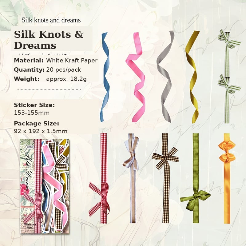 Handmade Long Strip Stickers silk