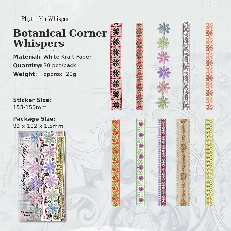 Handmade Long Strip Stickers whishpers