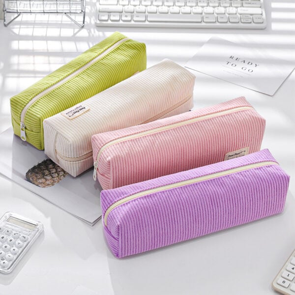 New Corduroy Cute Pencil Bag