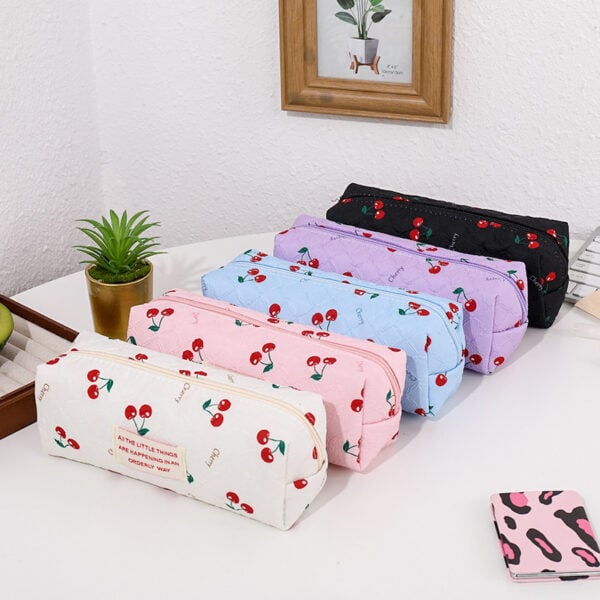 Red Cherry Cute Portable Pencil Bag main 2