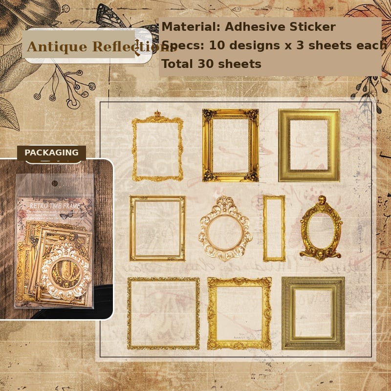 Vintage Border Themed Journal Frames 2