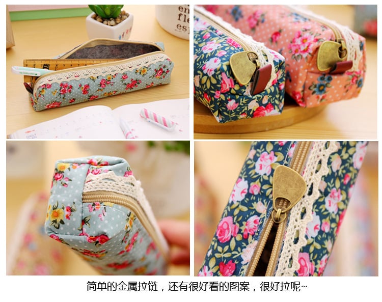 Vintage Themed Cute Mini Pencil Bag - Image 2