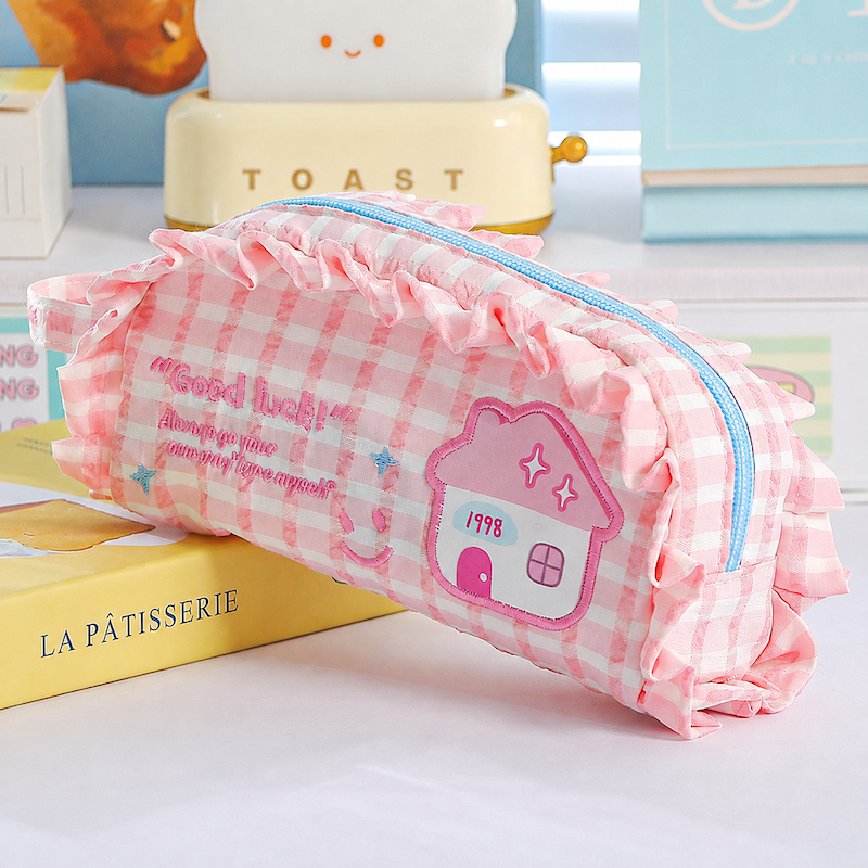 Cute Lucky House Large-Capacity Pencil Bag