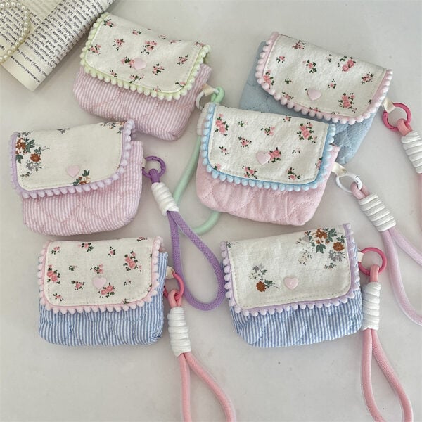 Cotton Small Floral Storage Bag