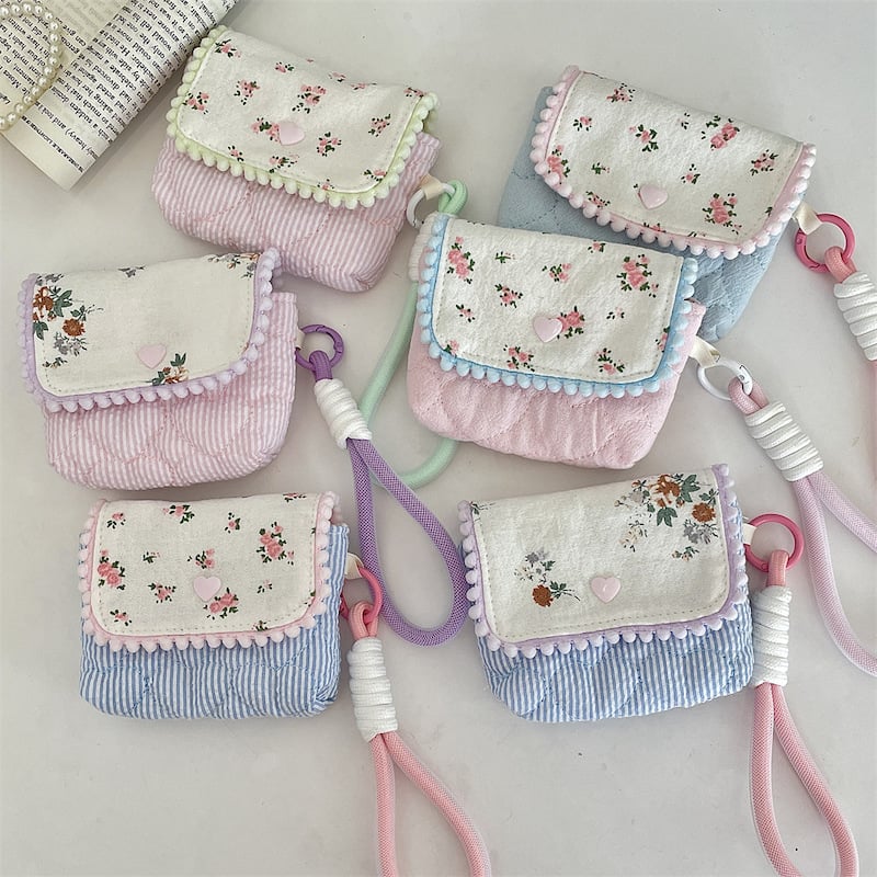 Cotton Small Floral Storage Bag