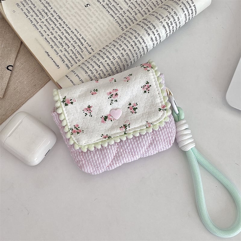 Cotton Small Floral Storage Bag