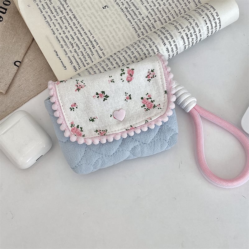 Cotton Small Floral Storage Bag