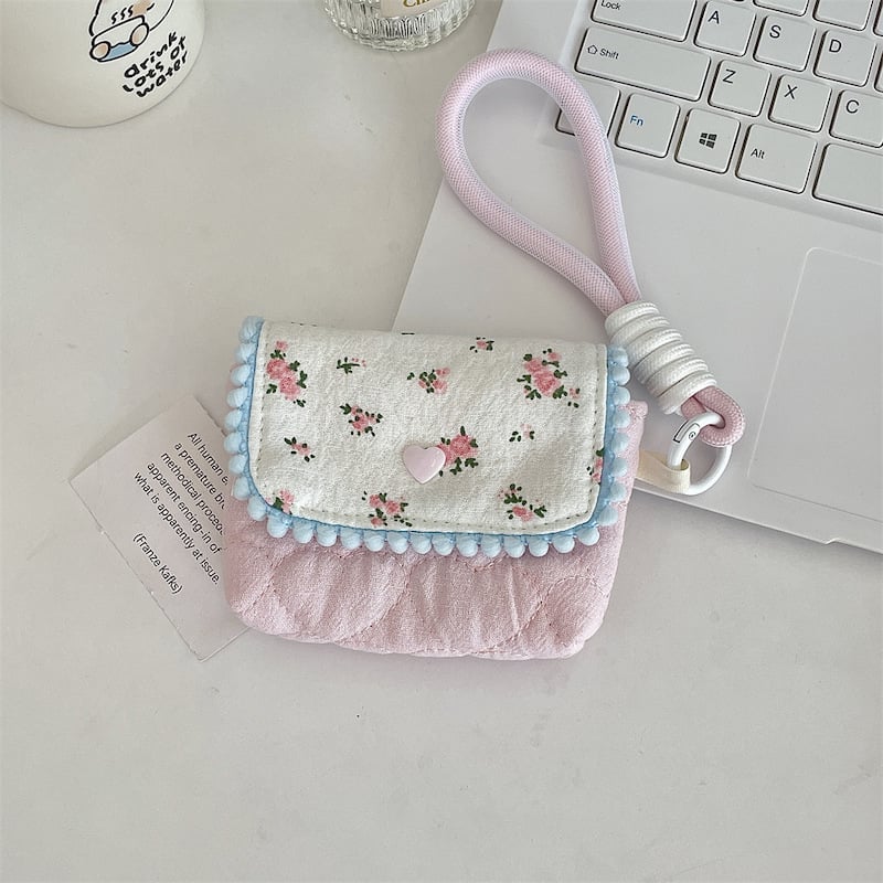 Cotton Small Floral Storage Bag