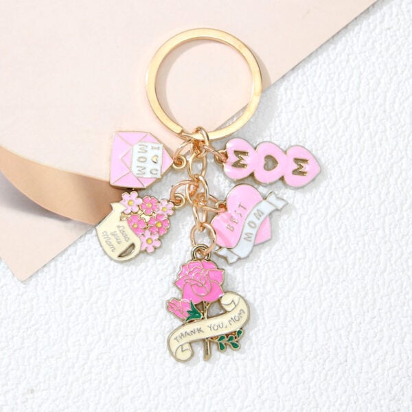 Girly Pink Alloy Pendant Keychain Bag Charm